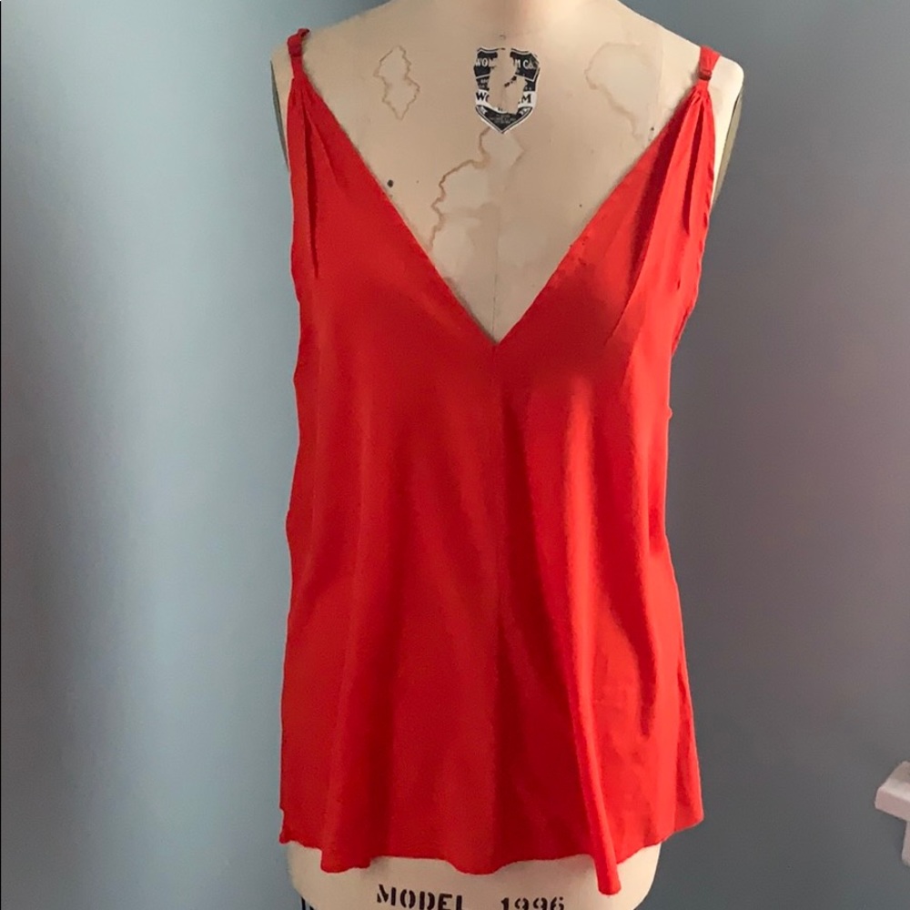 EUC Free People Orange Tank Top, SZ M.